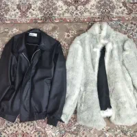 دو عدد لباس جکت چرم نو و کاپشن پشمی نو