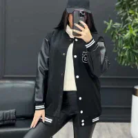 بامبر آستین چرم