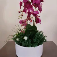 گلدان ، ارکیده ، گل مصنوعی