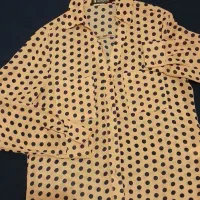 شومیز سایز ۳۸ رنگ گلبهی کرمی