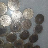 25 عدد سکه نقره دو ریالی 1323