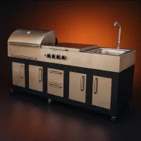 باربیکیو گازی زغالی استیل ۳۰۴ نگیر آیلند