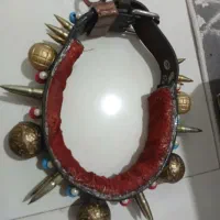 قلاده چرم بازنگ برنجی.