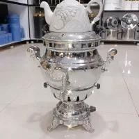 سماور برادران آنتیک ورق برنجی 3کاره کوره کتری قوری|سماور، چای‌ساز، قهوه‌ساز|یزد, |دیوار