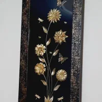 تابلو گل طلایی
