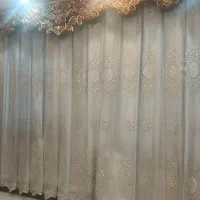 پرده حریر ترک طرح دار