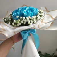 گل های روبانی زیبا|گل مصنوعی|قم, چهل درخت|دیوار