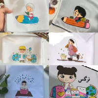 نقاشی مقنعه کودک و بزرگسال|لباس|اهواز, مجاهد|دیوار