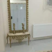 آینه کنسول برنز همراه شمعدان