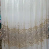 دو عددپرده حریر گیپوردار