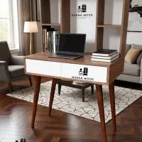 میز تحریر لیون پایه چوبی و ساده ( درنا چوب )