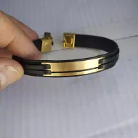 دستبند طلا 18عیار مردانه مشکی