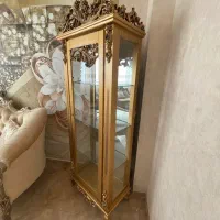 ویترین چوبی طلایی رنگ|بوفه، ویترین، کنسول|کاشان, دانش|دیوار