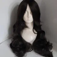 کلاهگیس پوستیژ قهوه ای تیره حالت دار