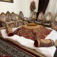 لحاف کرسی دست دوز مدل شاه عباس ابعاد 3.5 در 3.5