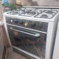 اجاق گاز پنج شعله طرح فر سالم وتمیز