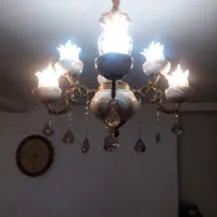 دو عدد لوستر برنز چینی نو ۸شعله