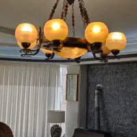 لوستر چوبی|لوستر و چراغ آویز|تهران, تهرانسر شمالی|دیوار