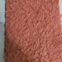 فرش کوچیک شگی گلبهی رنگ تمیز و نو