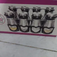 جا ادویه ای ۸ تایی با استند فلزی و جنس عالی