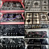 اجاق گاز صفحه ای استیل وشیشه و هود مخفی وسایز۹۰