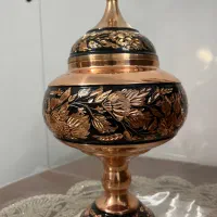 ست گلدان و شکلات خوری مس الماس تراش|صنایع دستی و سایر لوازم تزئینی|تهران, شهرک شریعتی|دیوار