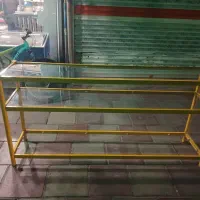 میز فلزی ویترین