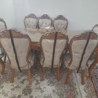 میز نهار خوری هشت نفره تمام چوب|میز و صندلی غذاخوری|مشهد, هدایت|دیوار