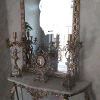 آینه شمعدان همراه ساعت و کنسول