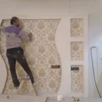 نصاب کاغذ دیواری|خدمات پیشه و مهارت|باقرشهر, |دیوار