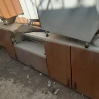 فروش کابینت در حد نو رنگ استاتیک با هود وسینک