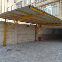 سقف‌شیبدارشیروانی سبک الاچیق سایبان اسکلت سوله‌‌|خدمات پیشه و مهارت|مشهد, پنجتن|دیوار