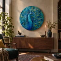 تابلو طرح طاووس ابی