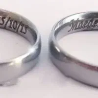 حلقه ست نقره رینگی روکش طلا با حکاکی اسم و تاریخ