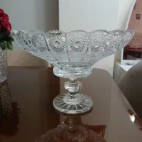 ظرف میوه خوری بزرگ و کوچک کریستال بوهمیا چک