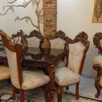 مبلمان سبک استیل هفت نفره تمام چوب راش پارچه ترک|مبلمان خانگی و میز عسلی|تهران, بهمن یار|دیوار