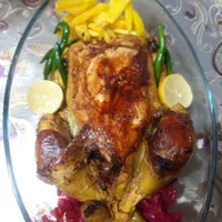 غذای لذیذ خانگی با برنج محلی