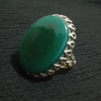 یک عدد انگشتر نقره درشت عقیق سبزیمنی|جواهرات|گرگان, |دیوار