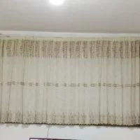 3 عدد پرده از جنس حریر.کارکرده