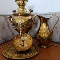 سماور قلم کاری شد زغالی