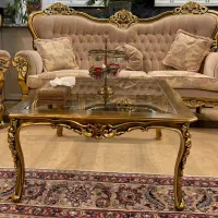 سرویس مبلمان ۹ نفره ورق طلا