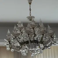 لوستر جنس چینی ۱۵ شاخه رنگ سفید طلایی|لوستر و چراغ آویز|تبریز, |دیوار