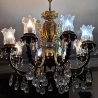 لوستر برنزی هشت شاخه