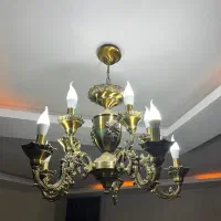 لوستر برنز ۵ شعله|لوستر و چراغ آویز|قم, پردیسان|دیوار