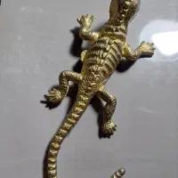 مجسمه برنجی مارمولک|مجسمه، تندیس، ماکت|تهران, خواجه نظام الملک|دیوار