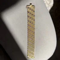 دست بند زنونه طلا نو بدون استفاده با فاکتور