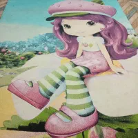 گلیم ۶ متری دختر توت فرنگی