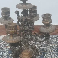 شمدان برنزی قدیمی|کلکسیون اشیاء عتیقه|رشت, جانبازان|دیوار