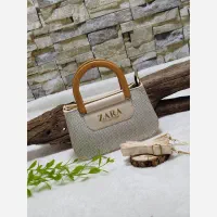 کیف زارا دسته چوبی