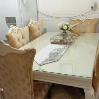میز غذا خوری ۶نفره نو تمیز استفاده نشده صفر آک|میز و صندلی غذاخوری|اهواز, شهرک دانشگاه|دیوار